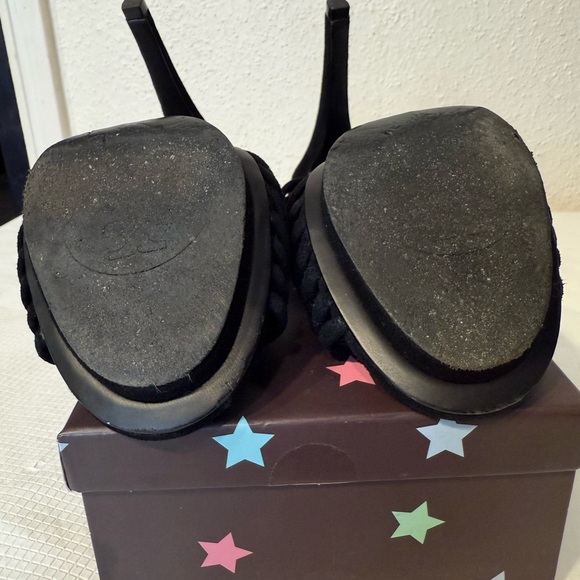 Tory Burch Black Heels Strappy Design ALL LEATHER Good Condition Offers Welcome - Picture 14 of 16